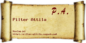 Pilter Attila névjegykártya